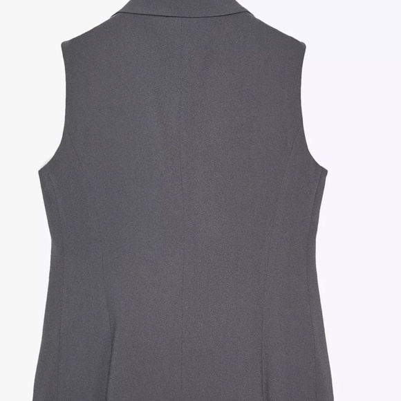 Zara grey double breasted vest NWOT - Picture 3 of 6